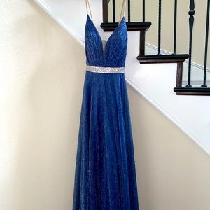 Elegant Prom Dress Navy Blue